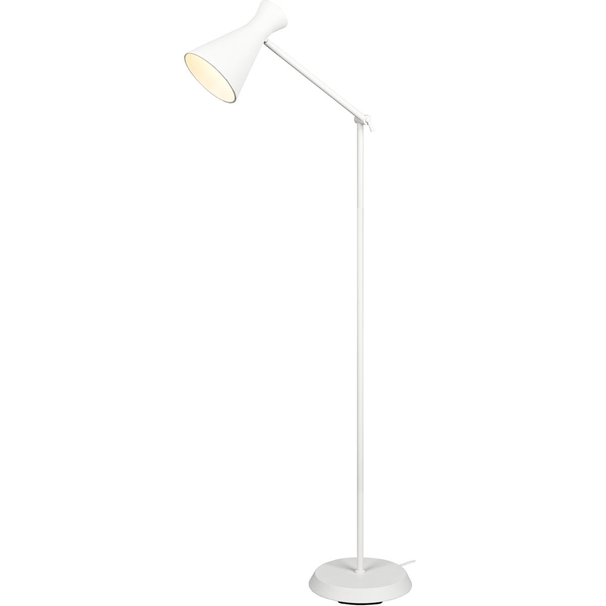 LED Vloerlamp - Vloerverlichting - Trion Ewomi - E27 Fitting - Rond - Mat Wit - Aluminium product afbeelding