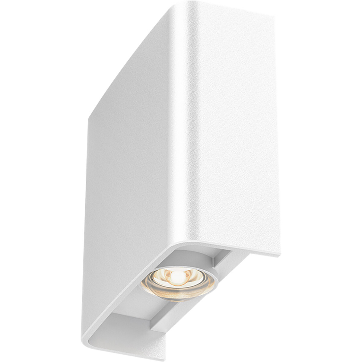 LED Wandlamp - Brinton Victo - Up & Down - 2W 180lm - Warm Wit 3000K - Voor Buiten en Binnen - Waterdicht IP65 - Rechthoek - Wit