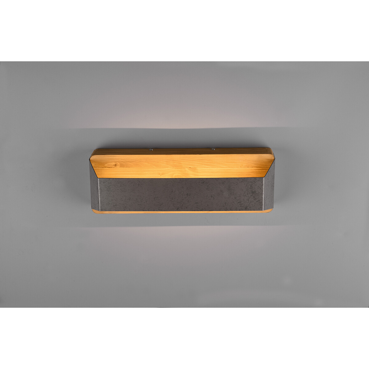 LED Wandlamp - Trion Arbon Up and Down - 13.5W - Warm Wit 3000K - Dimbaar - Rechthoek - Antiek Nikkel - Aluminium