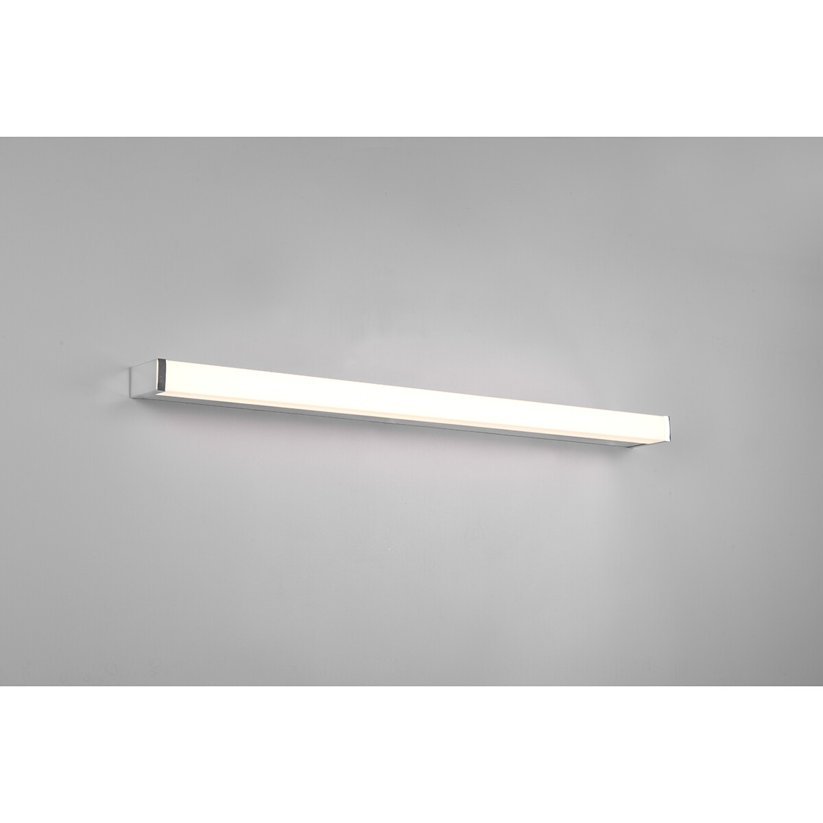 LED Wandlamp - Trion Fabian - 12W - Warm Wit 3000K - Spatwaterdicht IP44 - Rechthoek - Mat Chroom - Aluminium