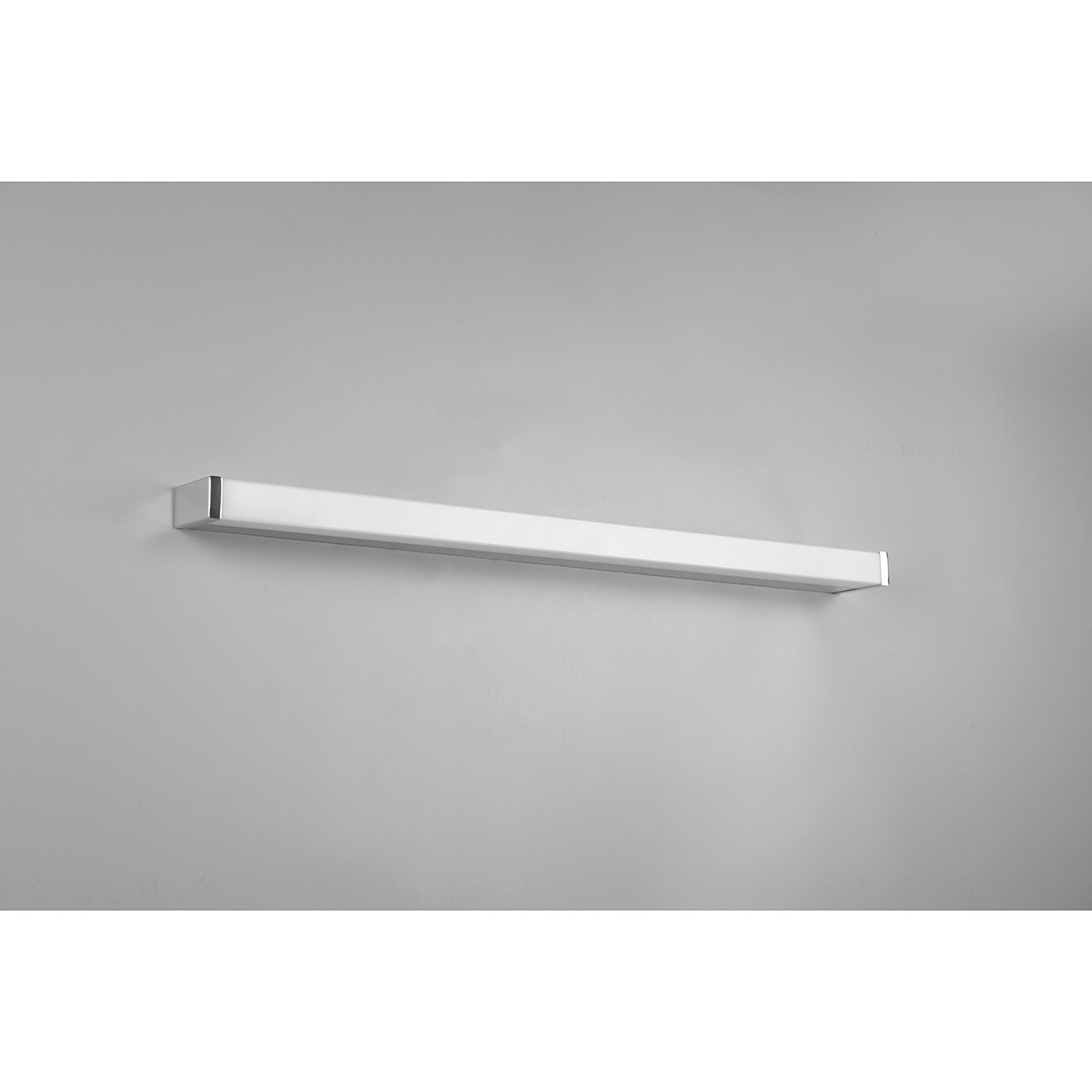 LED Wandlamp - Trion Fabian - 12W - Warm Wit 3000K - Spatwaterdicht IP44 - Rechthoek - Mat Chroom - Aluminium