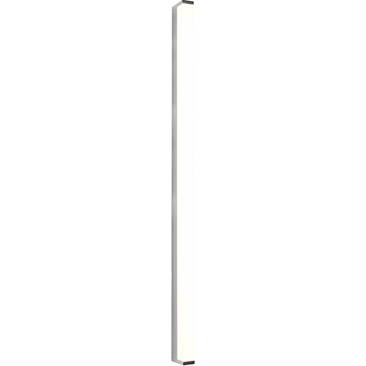 LED Wandlamp - Trion Fabian - 20W - Warm Wit 3000K - Spatwaterdicht IP44 - Rechthoek - Mat Chroom - Aluminium