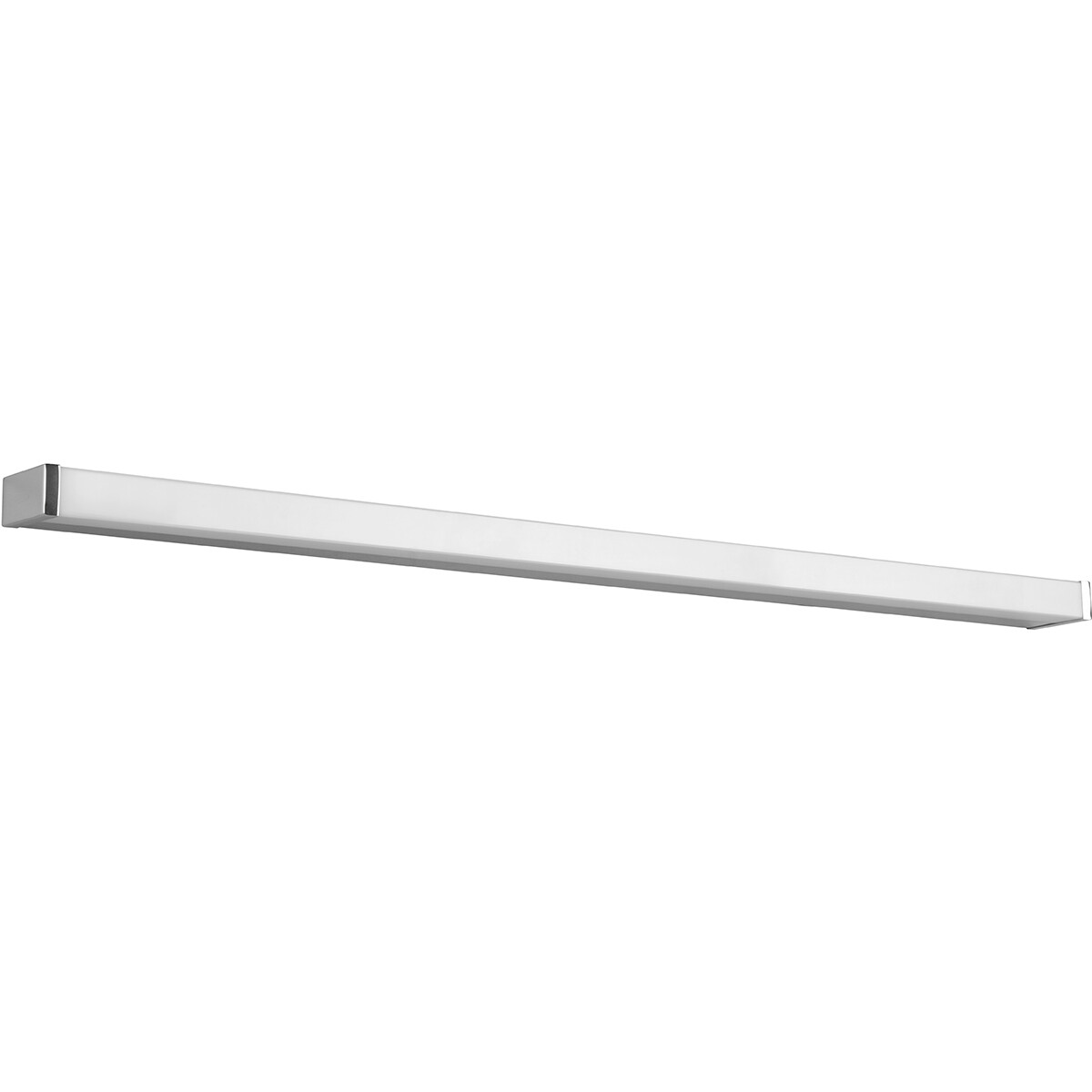 LED Wandlamp - Trion Fabian - 20W - Warm Wit 3000K - Spatwaterdicht IP44 - Rechthoek - Mat Chroom - Aluminium