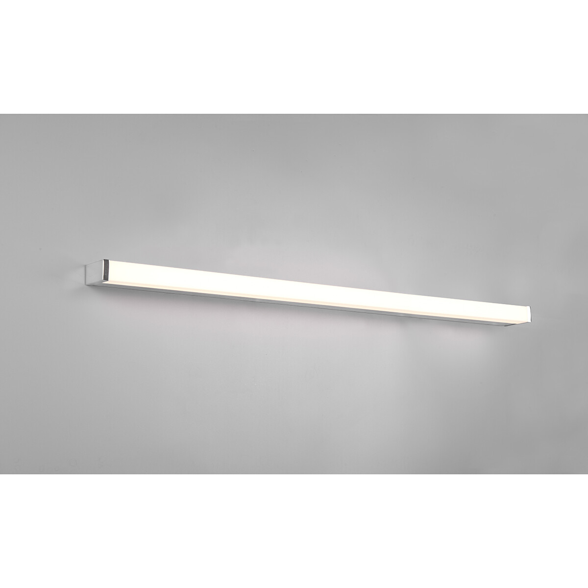 LED Wandlamp - Trion Fabian - 20W - Warm Wit 3000K - Spatwaterdicht IP44 - Rechthoek - Mat Chroom - Aluminium