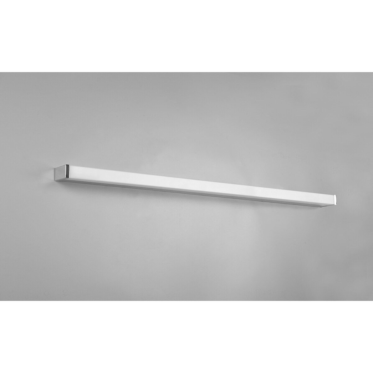 LED Wandlamp - Trion Fabian - 20W - Warm Wit 3000K - Spatwaterdicht IP44 - Rechthoek - Mat Chroom - Aluminium