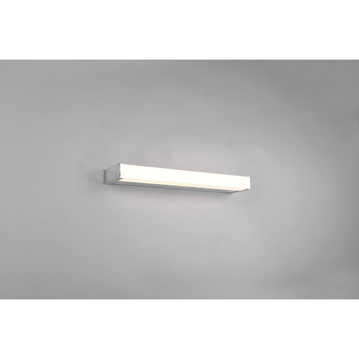 LED Wandlamp - Trion Fabian - 6W - Warm Wit 3000K - Spatwaterdicht IP44 - Rechthoek - Mat Chroom - Aluminium