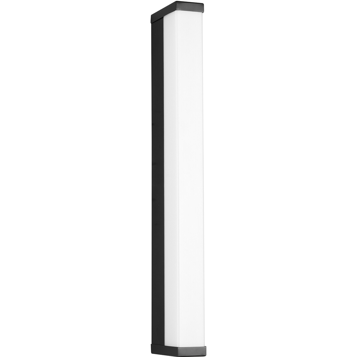 LED Wandlamp - Trion Fabian - 6W - Warm Wit 3000K - Spatwaterdicht IP44 - Rechthoek - Mat Zwart - Aluminium