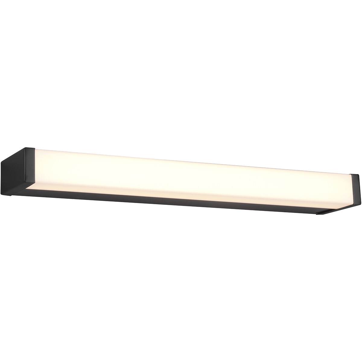 LED Wandlamp - Trion Fabian - 6W - Warm Wit 3000K - Spatwaterdicht IP44 - Rechthoek - Mat Zwart - Aluminium product afbeelding