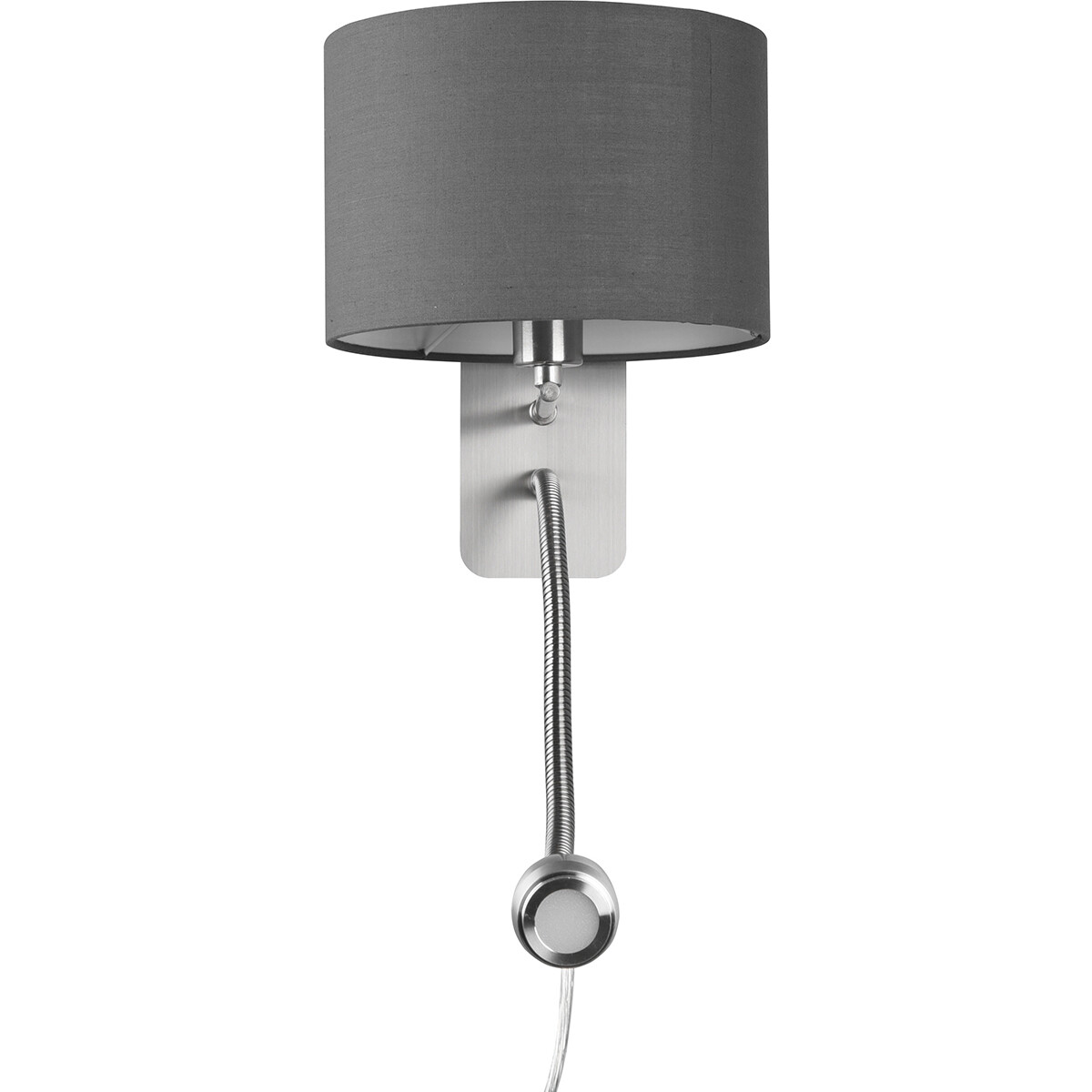 LED Wandlamp - Trion Hotia - E14 Fitting - 3W - Warm Wit 3000K - Rond - Mat Grijs - Aluminium - OSRAM LEDs