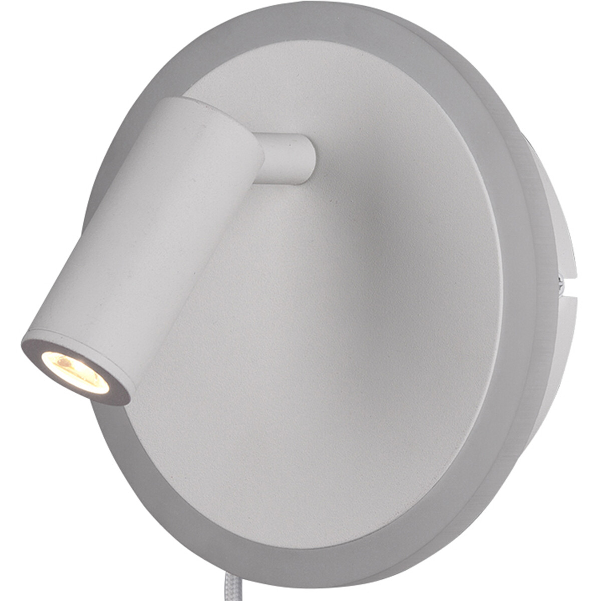 LED Wandlamp - Trion Jodan - 7W - Warm Wit 3000K - Rond - Mat Wit - Aluminium