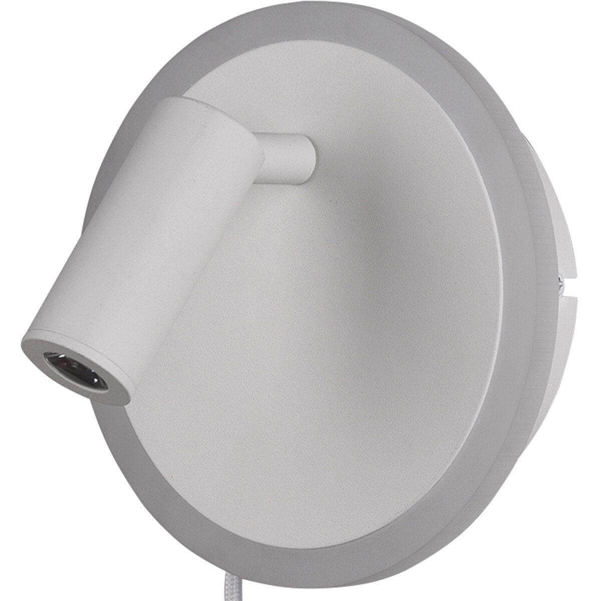 LED Wandlamp - Trion Jodan - 7W - Warm Wit 3000K - Rond - Mat Wit - Aluminium