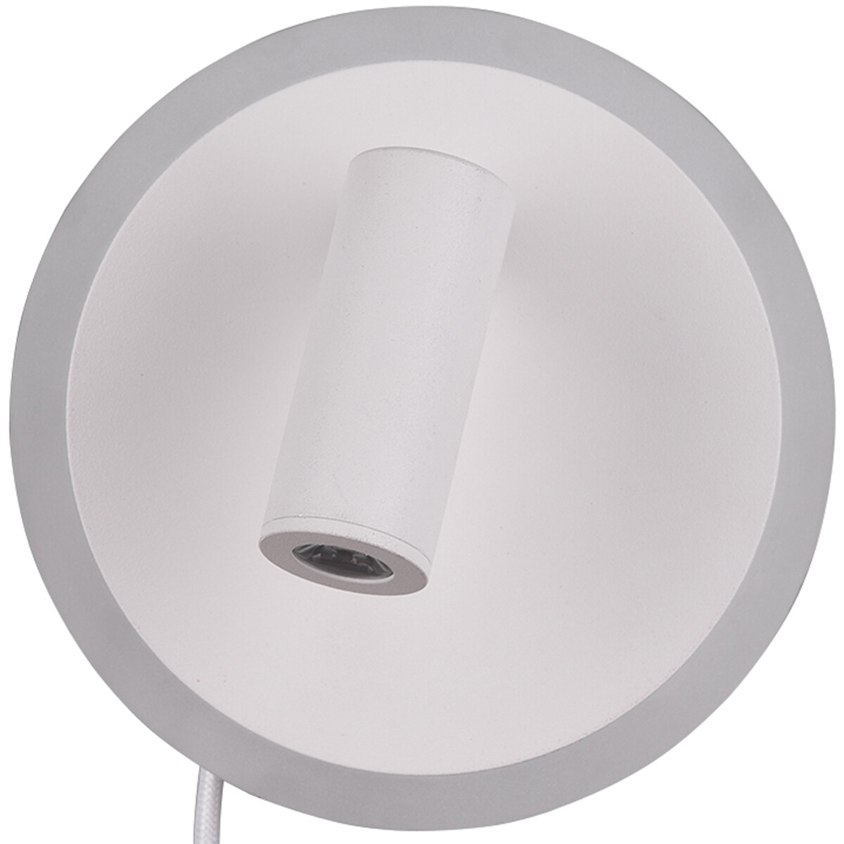 LED Wandlamp - Trion Jodan - 7W - Warm Wit 3000K - Rond - Mat Wit - Aluminium