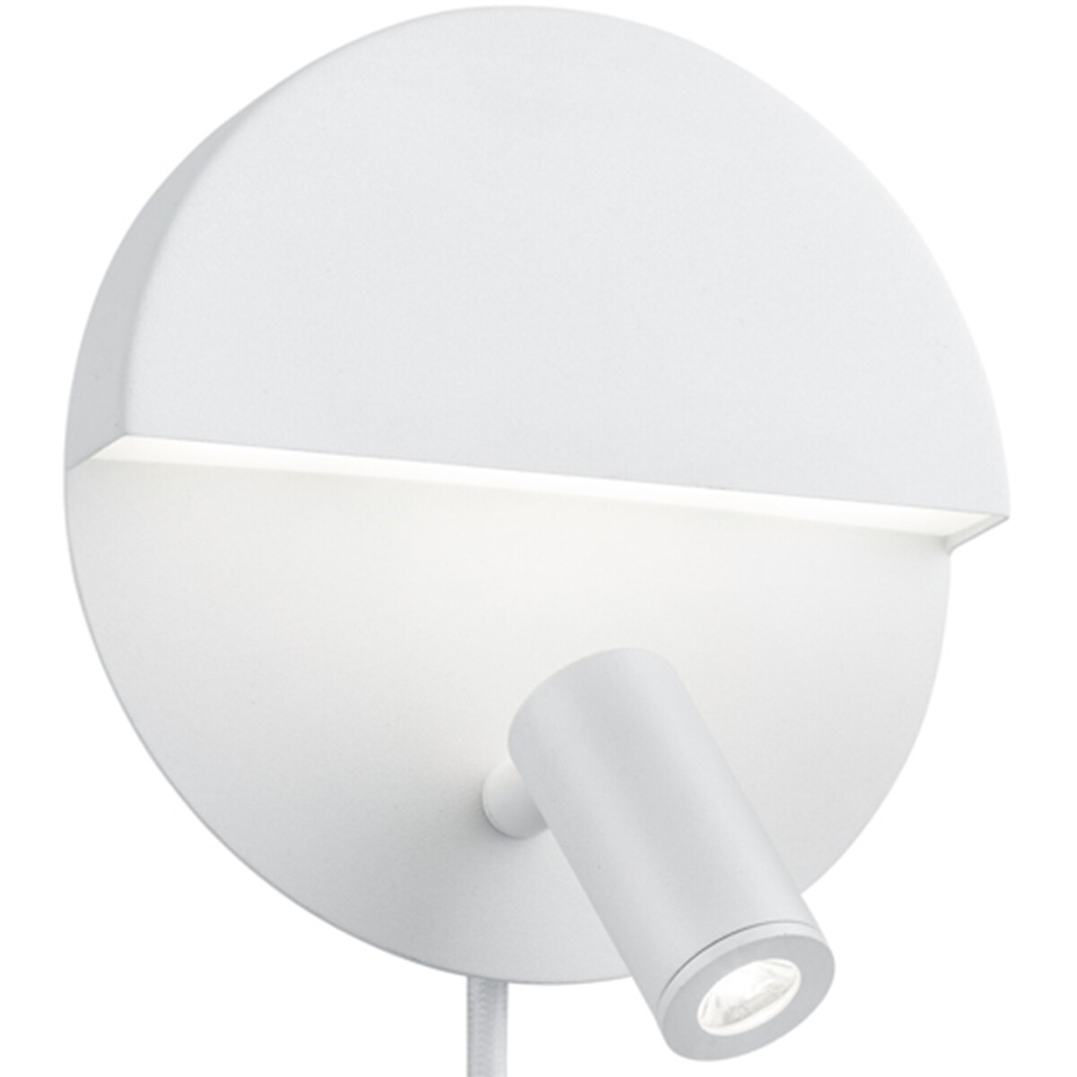 LED Wandlamp - Trion Marano - 8W - Warm Wit 3000K - Rond - Mat Wit - Aluminium