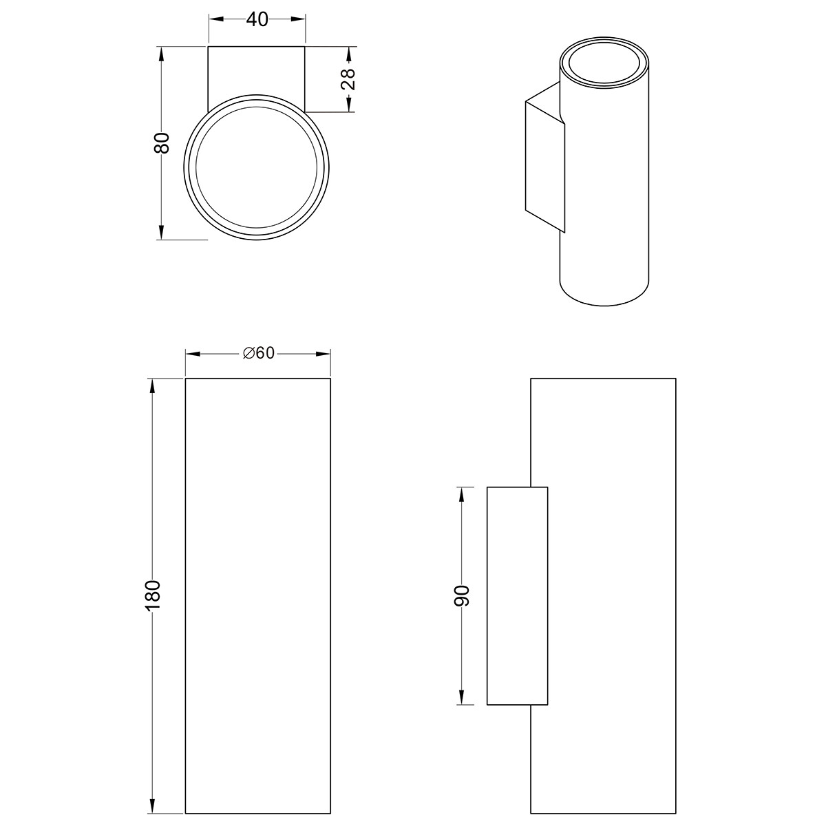 LED Wandlamp - Trion Mary - GU10 Fitting - Rond - Roestkleur - Aluminium