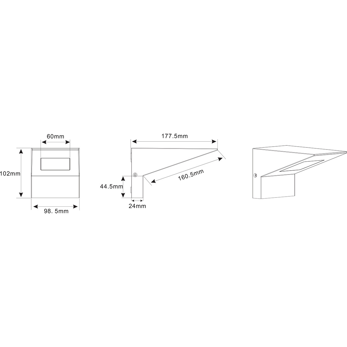 LED Tuinverlichting - Buitenlamp - Trion Nilsona - Wand - 8W - Warm Wit 3000K - Vierkant - Mat Antraciet - Aluminium