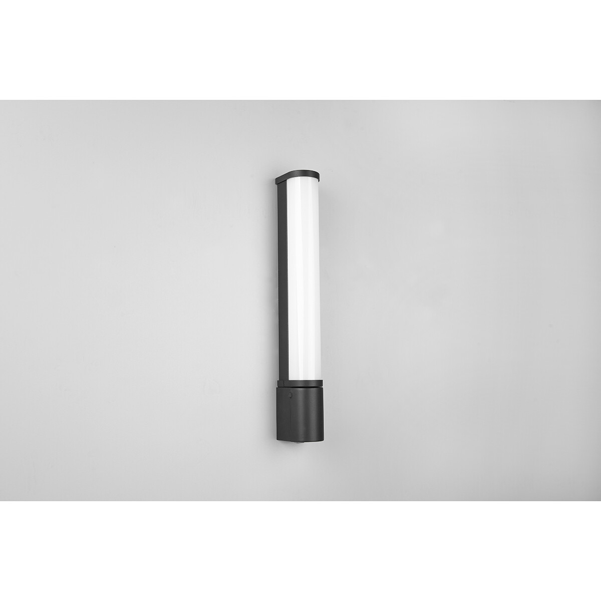 LED Wandlamp - Trion Pilana - 8W - Warm Wit 3000K - Spatwaterdicht IP44 - Rond - Mat Zwart - Kunststof