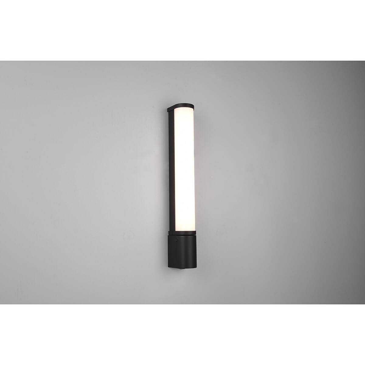 LED Wandlamp - Trion Pilana - 8W - Warm Wit 3000K - Spatwaterdicht IP44 - Rond - Mat Zwart - Kunststof