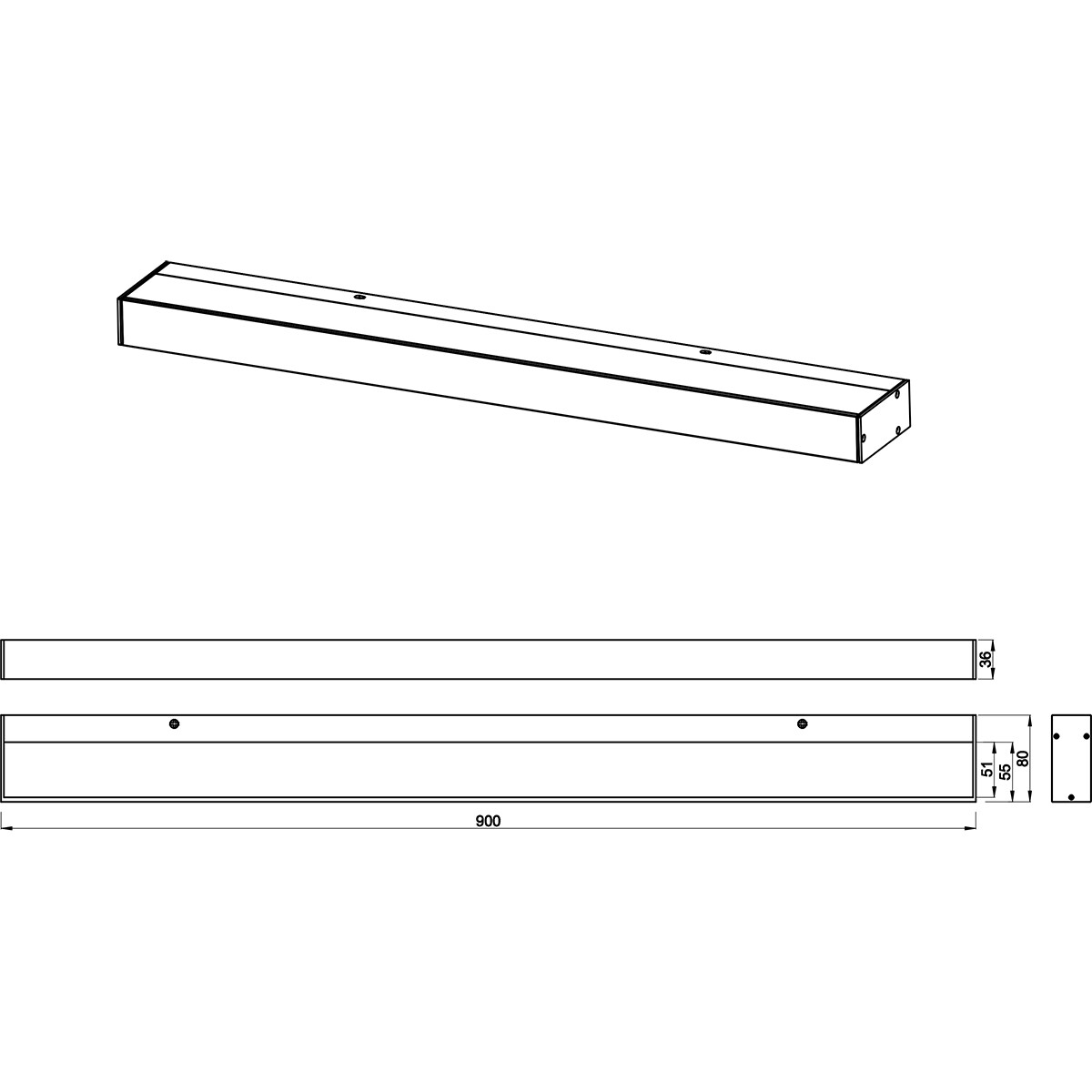 LED Wandlamp - Trion Rolan - Up en Down - 13W - Warm Wit 3000K - Rechthoek - Mat Chroom - Aluminium