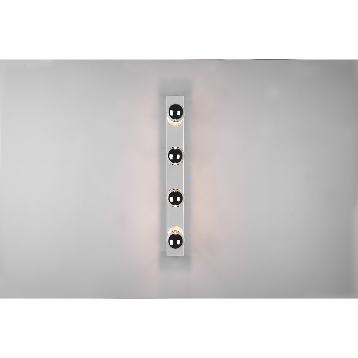 LED Wandlamp - Trion Teatri - E27 Fitting - Spatwaterdicht IP44 - Rechthoek - Mat Chroom - Aluminium