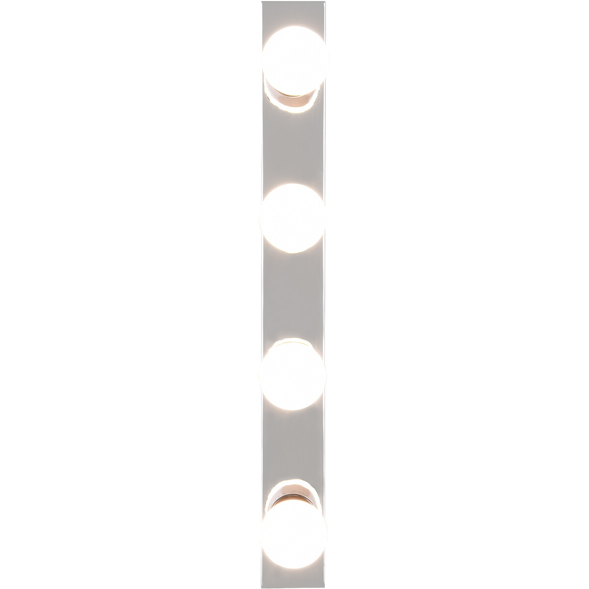 LED Wandlamp - Trion Teatri - E27 Fitting - Spatwaterdicht IP44 - Rechthoek - Mat Chroom - Aluminium