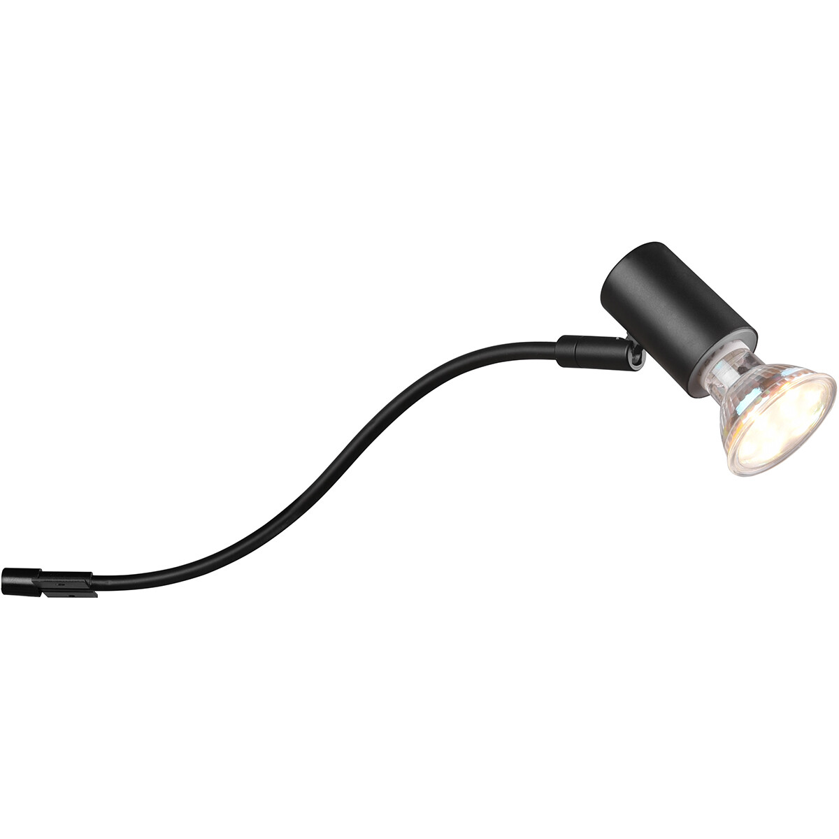 LED Wandlamp - Wandverlichting - Spatwaterdicht IP44 - Trion Giano - GU10 Fitting - Rond - Mat Zwart - Aluminium product afbeelding