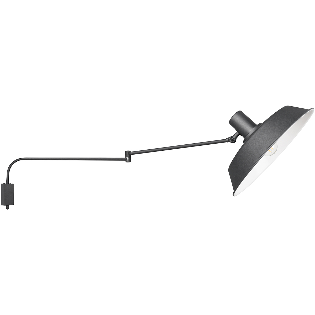 LED Wandlamp - Wandverlichting - Trion Bolan - E27 Fitting - Rond - Mat Zwart - Aluminium