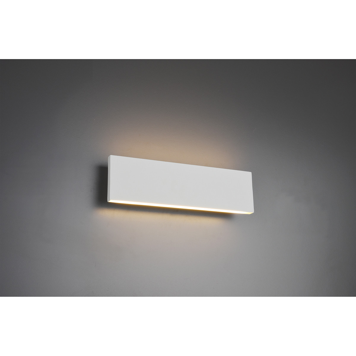 LED Wandlamp - Wandverlichting - Trion Concy - 12W - Warm Wit 3000K - Dimbaar - Rechthoek - Mat Wit - Aluminium