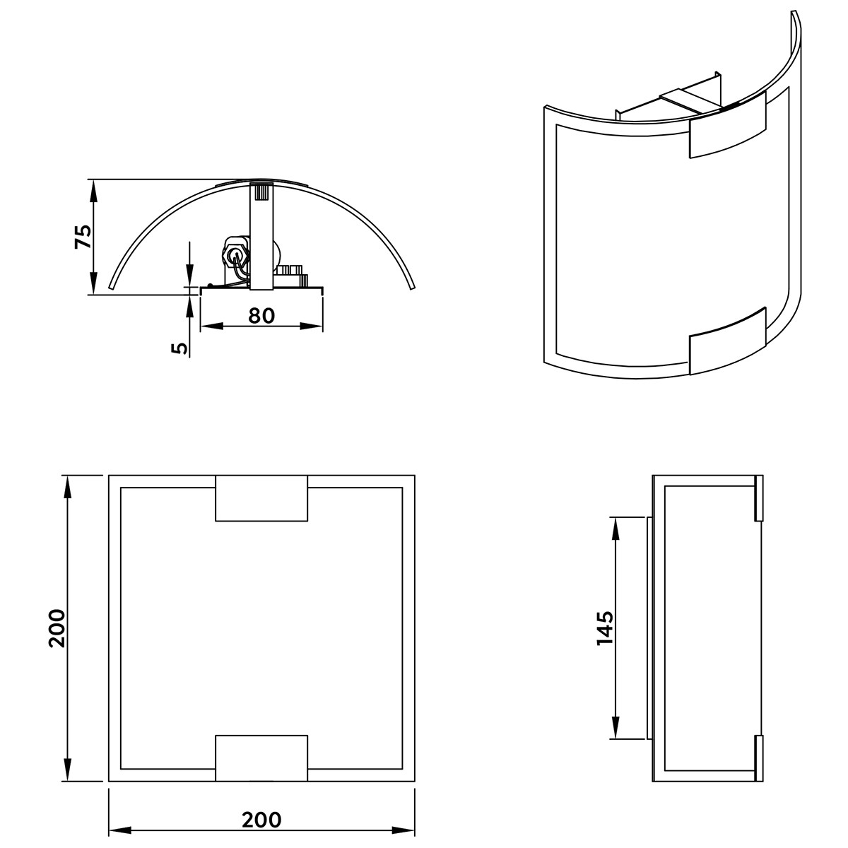 LED Wandlamp - Wandverlichting - Trion Derbio - E14 Fitting - Rechthoek - Mat Chroom - Aluminium