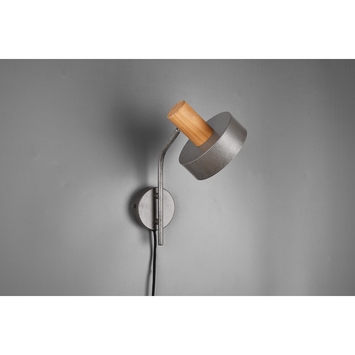 LED Wandlamp - Wandverlichting - Trion Giyon - E14 Fitting - Rond - Mat Nikkel - Aluminium