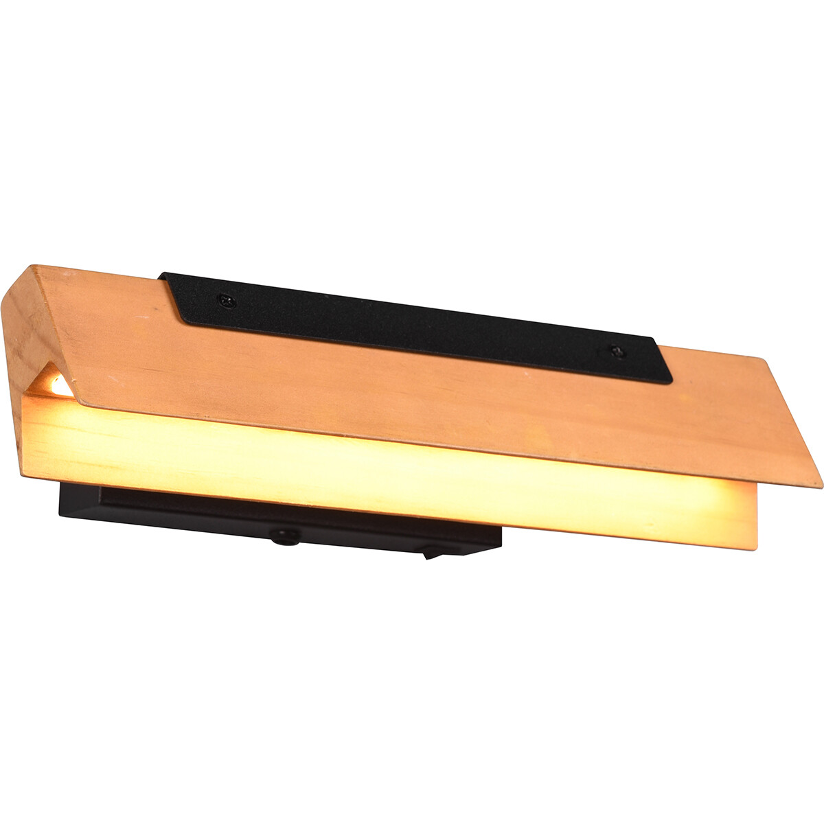 LED Wandlamp - Wandverlichting - Trion Kamilia - 9W - Warm Wit 3000K - Dimbaar - Rechthoek - Mat Zwart - Aluminium product afbeelding