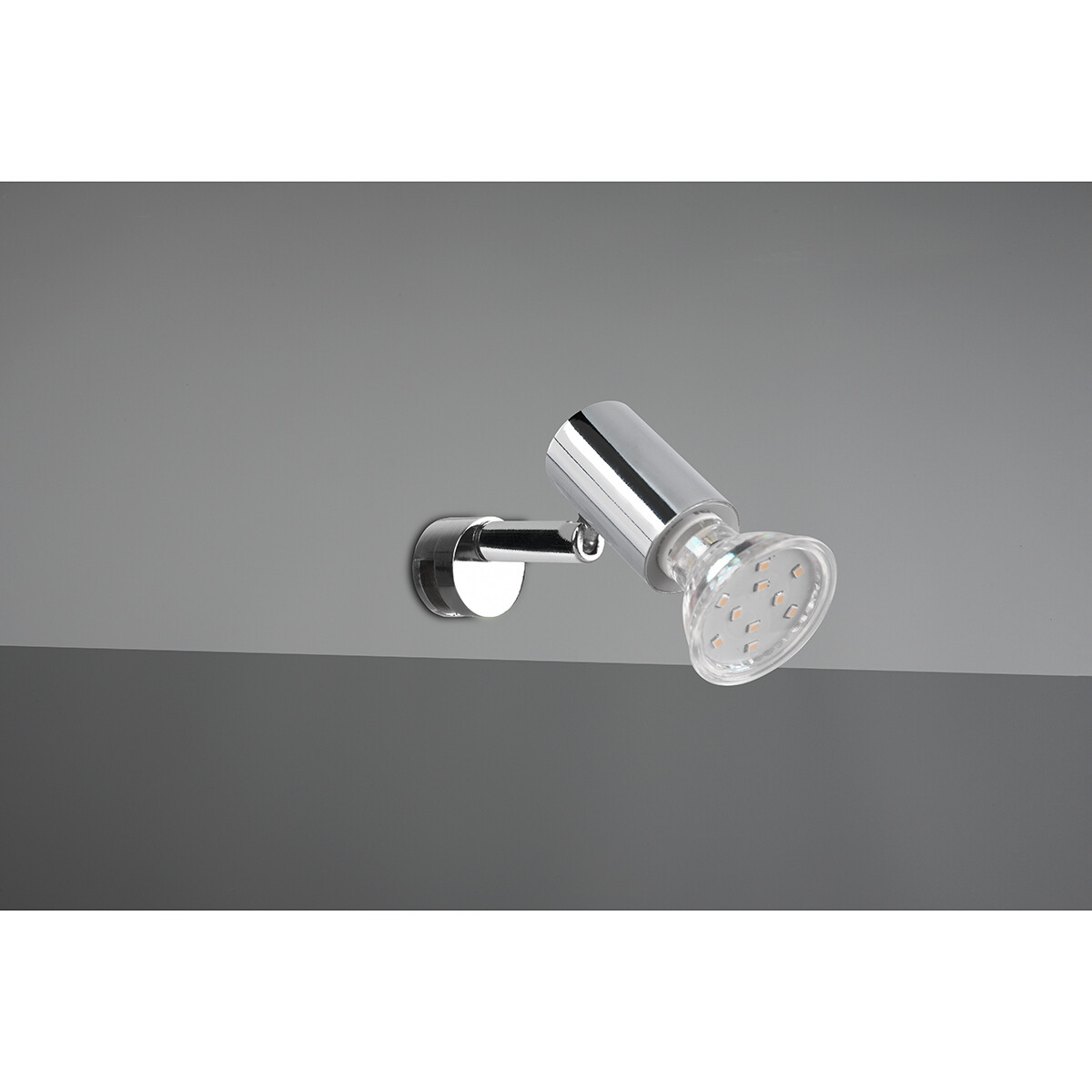 LED Wandlamp - Wandverlichting - Trion Loreno - GU10 Fitting - Spatwaterdicht IP44 - Rond - Glans Chroom - Aluminium