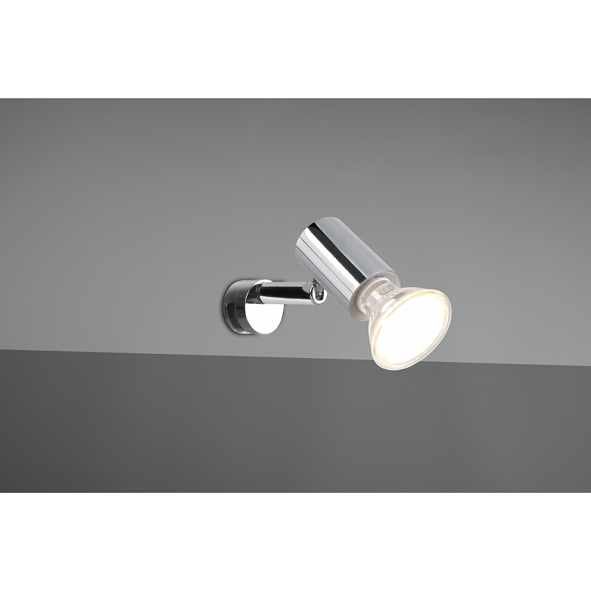 LED Wandlamp - Wandverlichting - Trion Loreno - GU10 Fitting - Spatwaterdicht IP44 - Rond - Glans Chroom - Aluminium