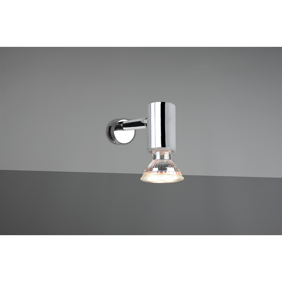 LED Wandlamp - Wandverlichting - Trion Loreno - GU10 Fitting - Spatwaterdicht IP44 - Rond - Glans Chroom - Aluminium