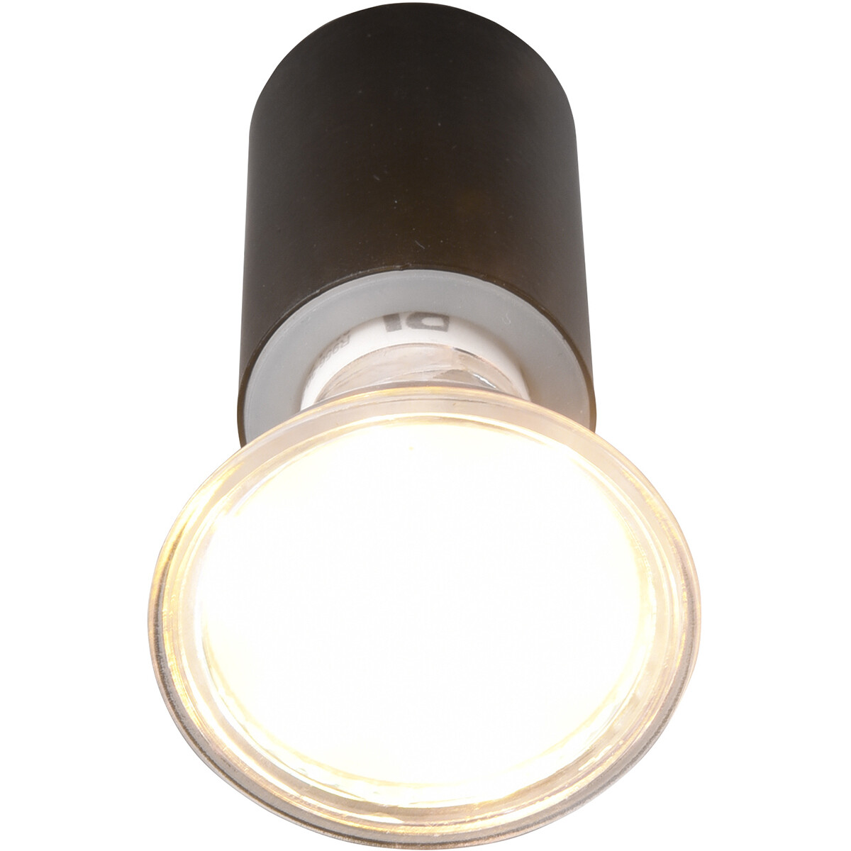 LED Wandlamp - Wandverlichting - Trion Loreno - GU10 Fitting - Spatwaterdicht IP44 - Rond - Mat Zwart - Aluminium