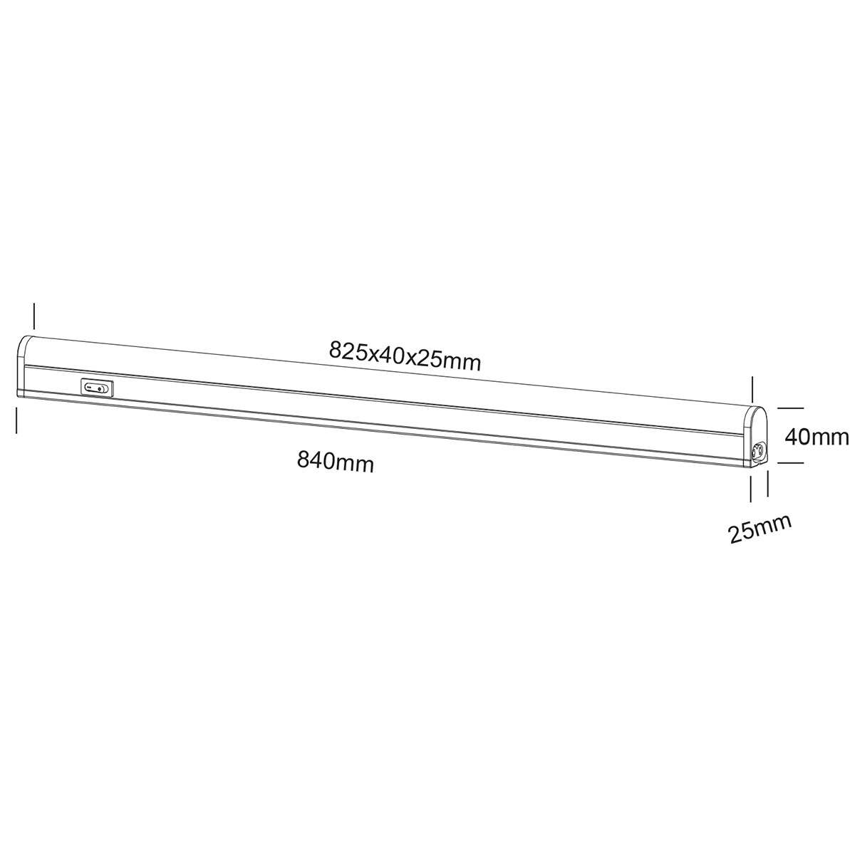 LED Keukenkast Verlichting - Trion Noram - 13W - Warm Wit 3000K - Rechthoek - Mat Wit - Kunststof