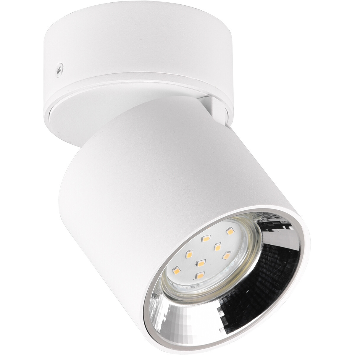 LED Wandlamp - Wandverlichting - Trion Pinati - GU10 Fitting - Rond - Mat Wit - Metaal