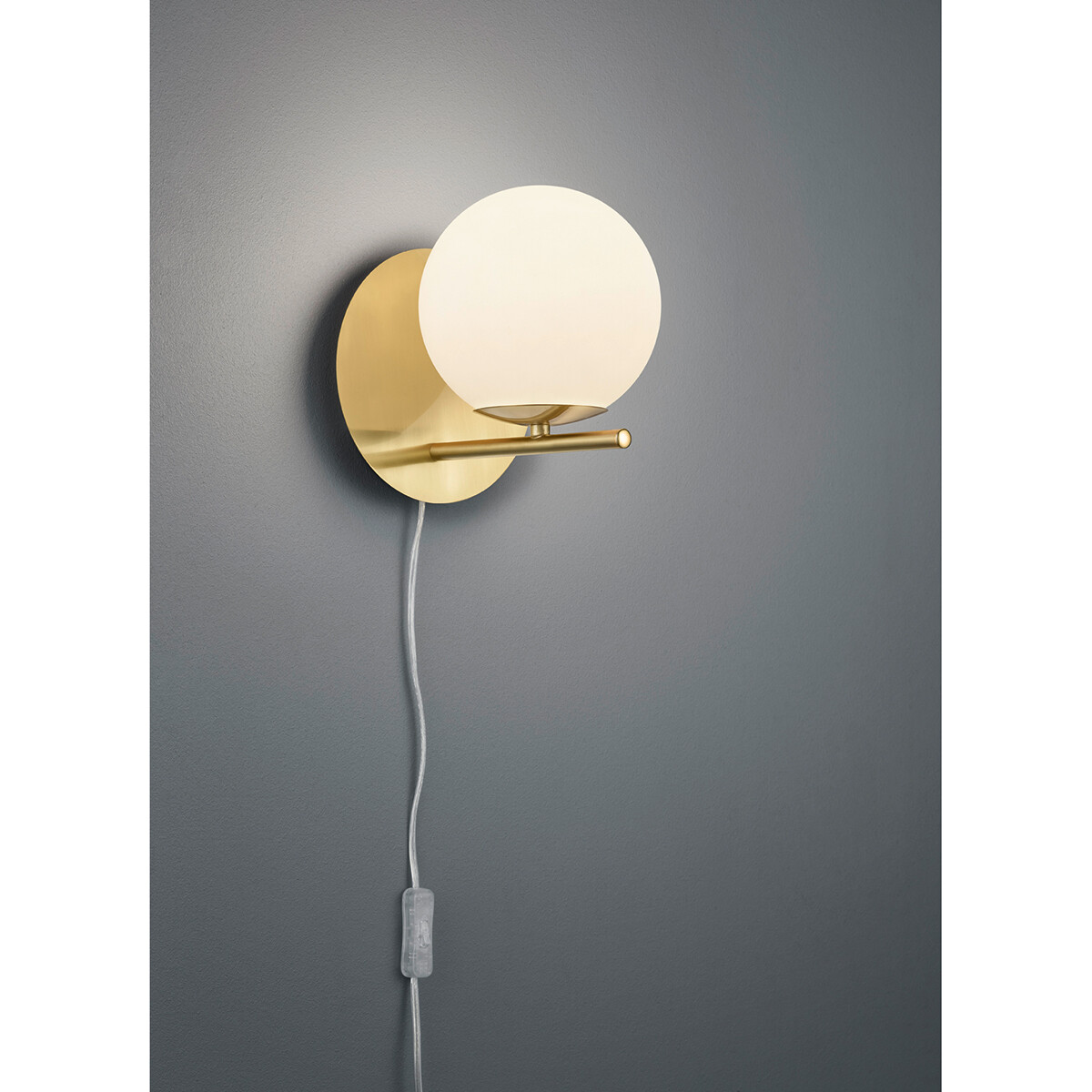 LED Wandlamp - Wandverlichting - Trion Pora - E14 Fitting - Rond - Mat Goud - Aluminium