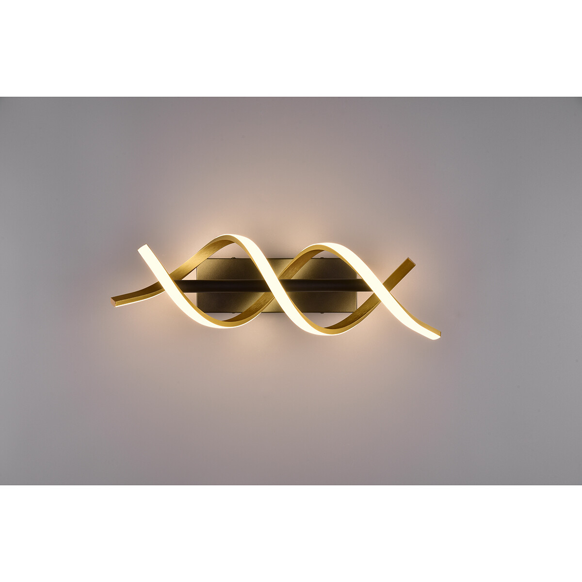 LED Wandlamp - Wandverlichting - Trion Sarina - 22W - Aanpasbare Kleur - Dimbaar - Rechthoek - Mat Goud - Aluminium