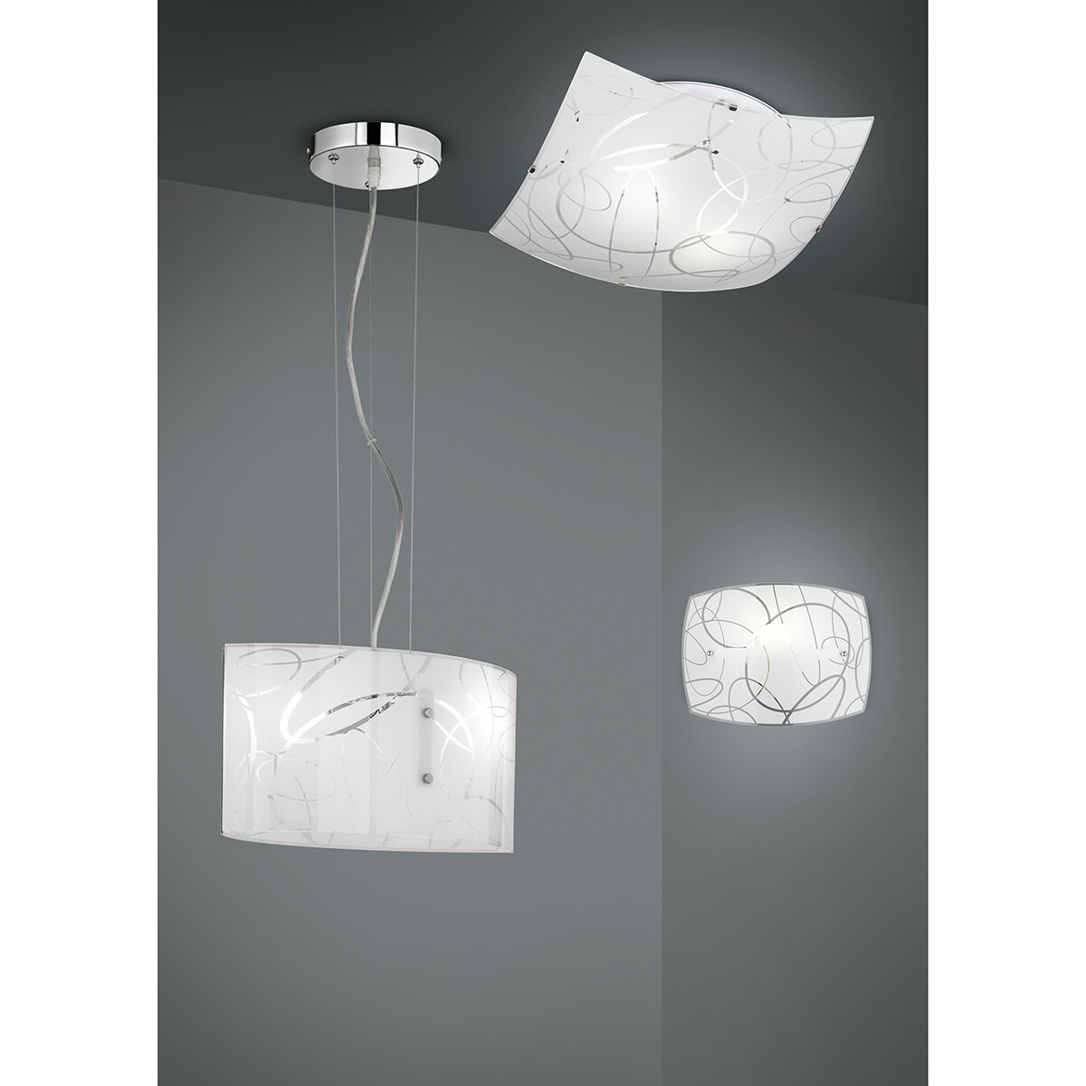 LED Wandlamp - Wandverlichting - Trion Spirilo - E27 Fitting - 1-lichts - Vierkant - Mat Wit - Aluminium