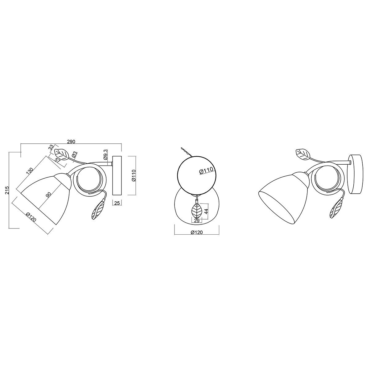 LED Wandlamp - Wandverlichting - Trion Trada - E14 Fitting - Rond - Antiek Grijs - Aluminium