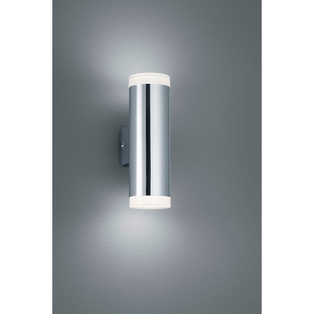 LED Wandlamp - Wandverlichting - Trion Yar - 8W - Warm Wit 3000K - Rond - Glans Chroom - Kunststof