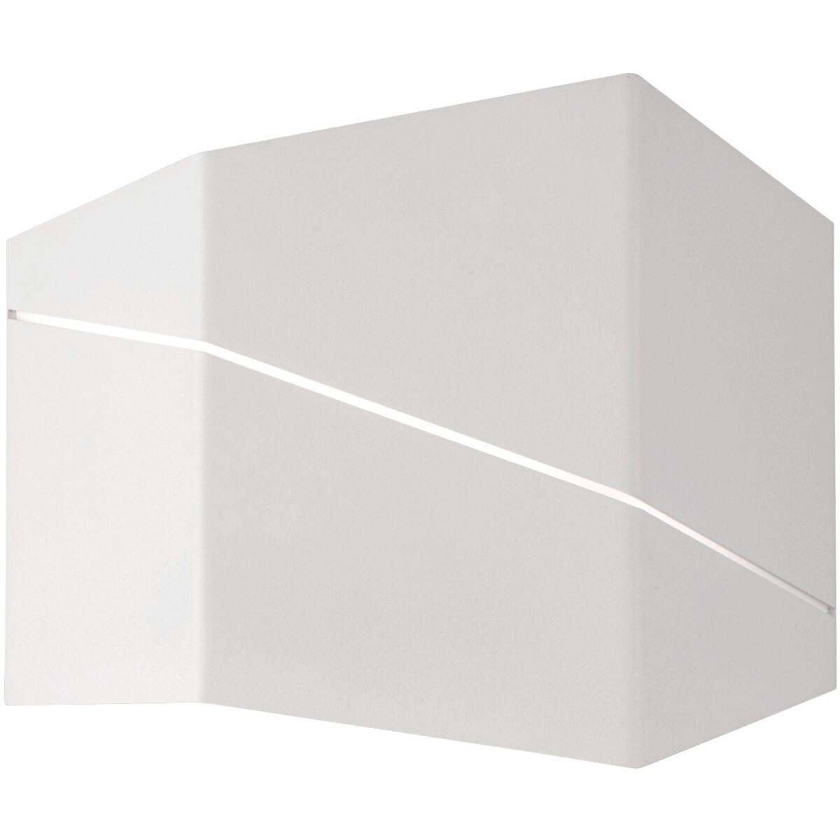 LED Wandlamp - Wandverlichting - Trion Zorran - 6W - Warm Wit 3000K - Rechthoek - Mat Wit - Aluminium