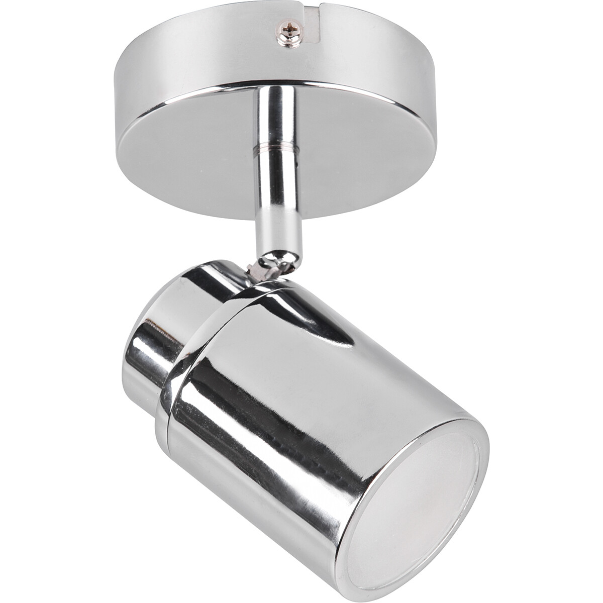 LED Wandspot - Trion Artion - GU10 Fitting - Spatwaterdicht IP44 - Rond - Mat Chroom - Aluminium