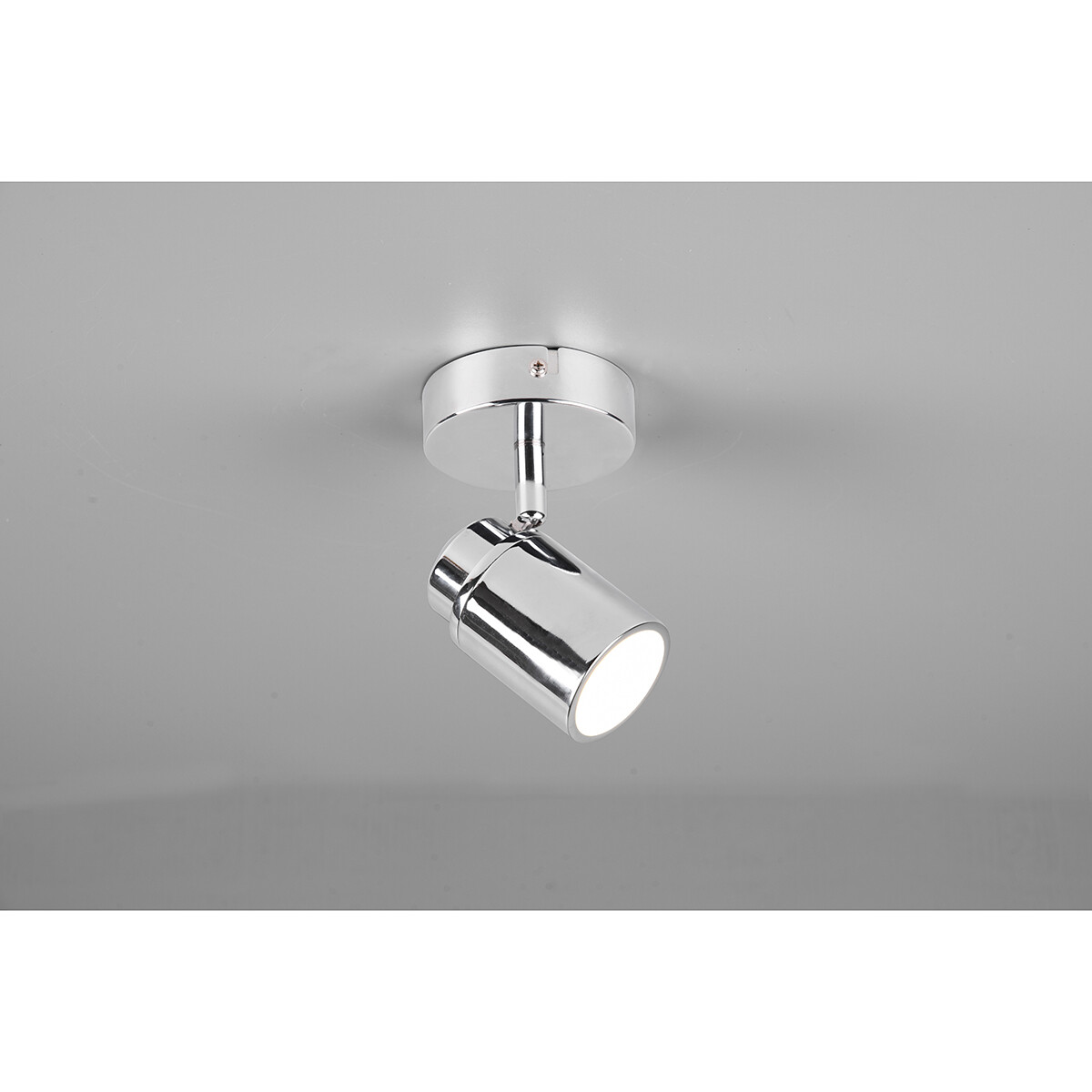 LED Wandspot - Trion Artion - GU10 Fitting - Spatwaterdicht IP44 - Rond - Mat Chroom - Aluminium