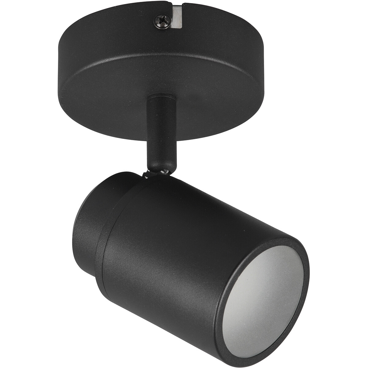 LED Wandspot - Trion Artion - GU10 Fitting - Spatwaterdicht IP44 - Rond - Mat Zwart - Aluminium