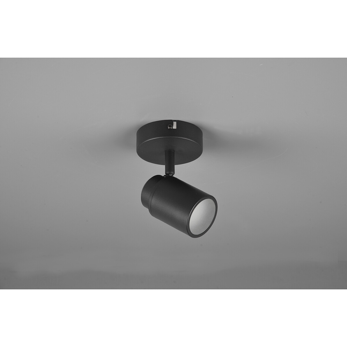 LED Wandspot - Trion Artion - GU10 Fitting - Spatwaterdicht IP44 - Rond - Mat Zwart - Aluminium