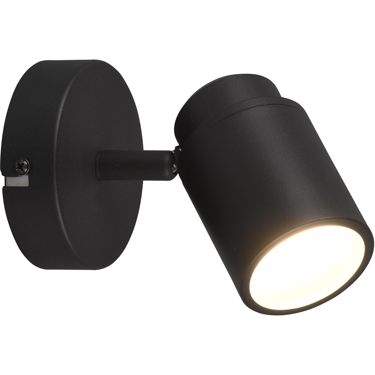 LED Wandspot - Trion Artion - GU10 Fitting - Spatwaterdicht IP44 - Rond - Mat Zwart - Aluminium product afbeelding