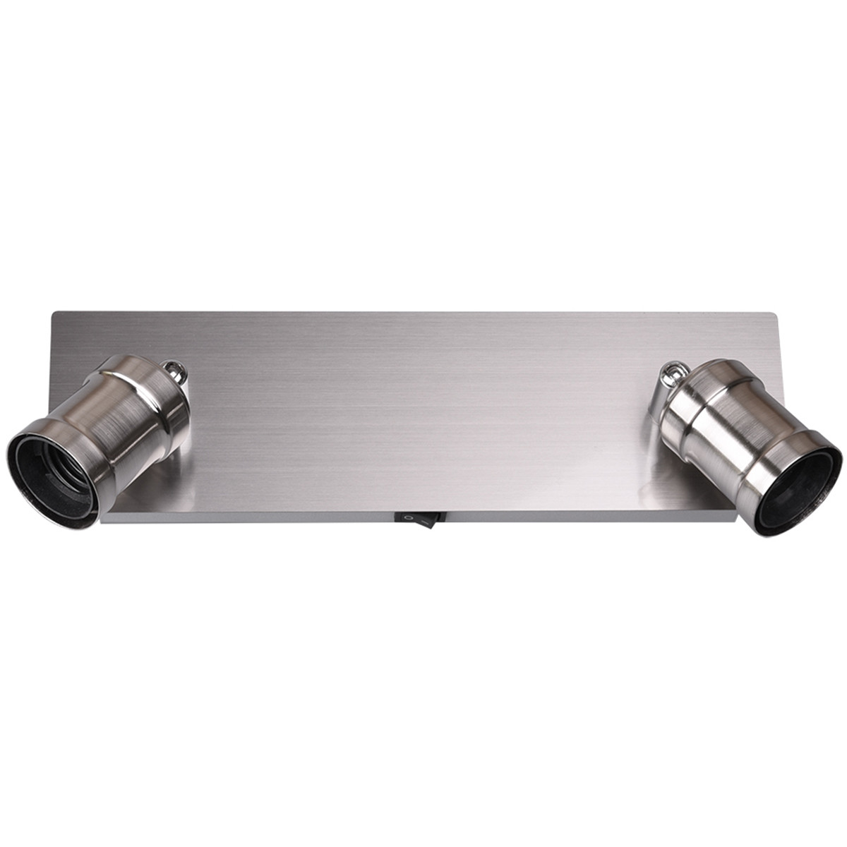 LED Wandspot - Trion Korli - E27 Fitting - 2-lichts - Rond - Mat Nikkel - Aluminium product afbeelding