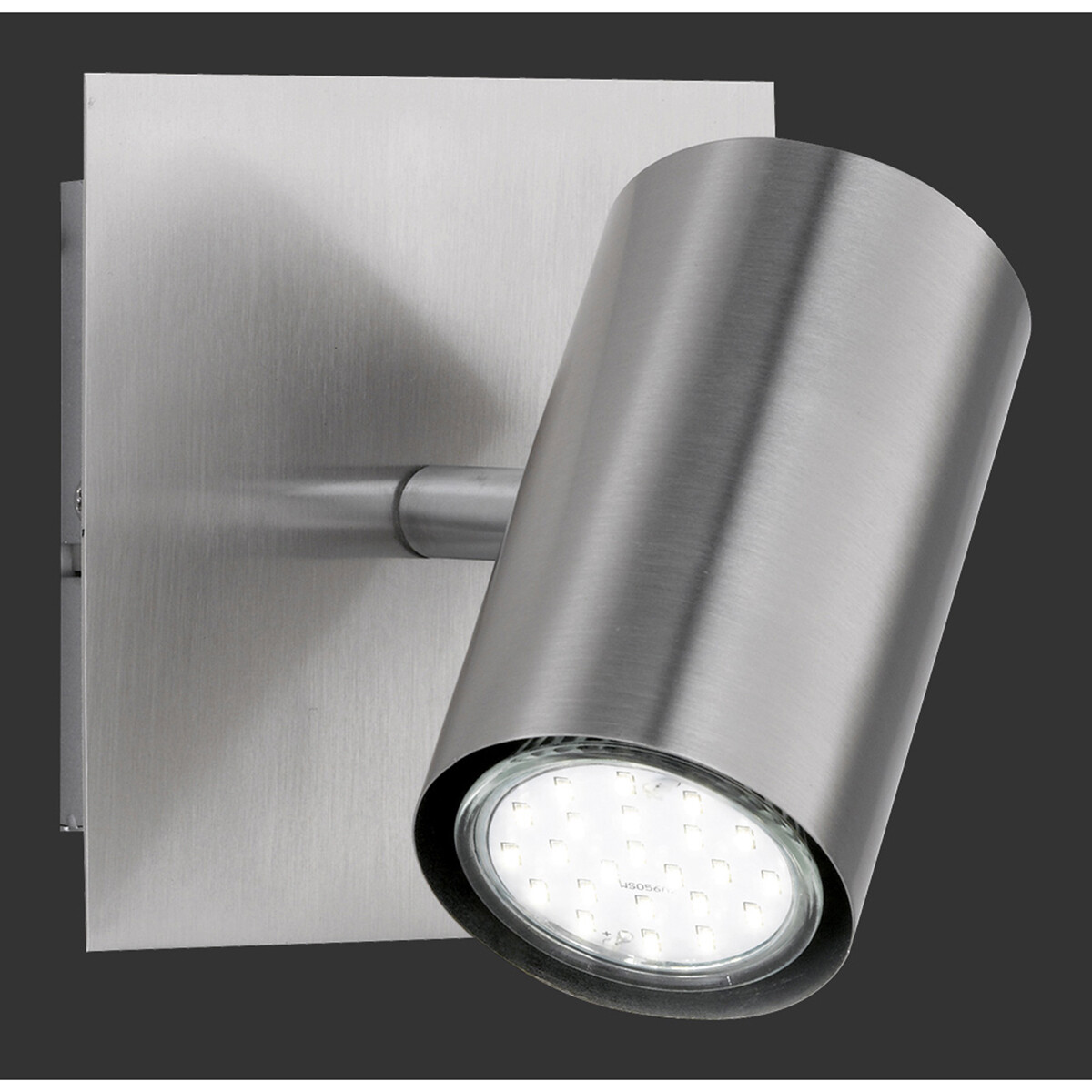 LED Wandspot - Trion Mary - GU10 Fitting - Vierkant - Mat Nikkel - Aluminium