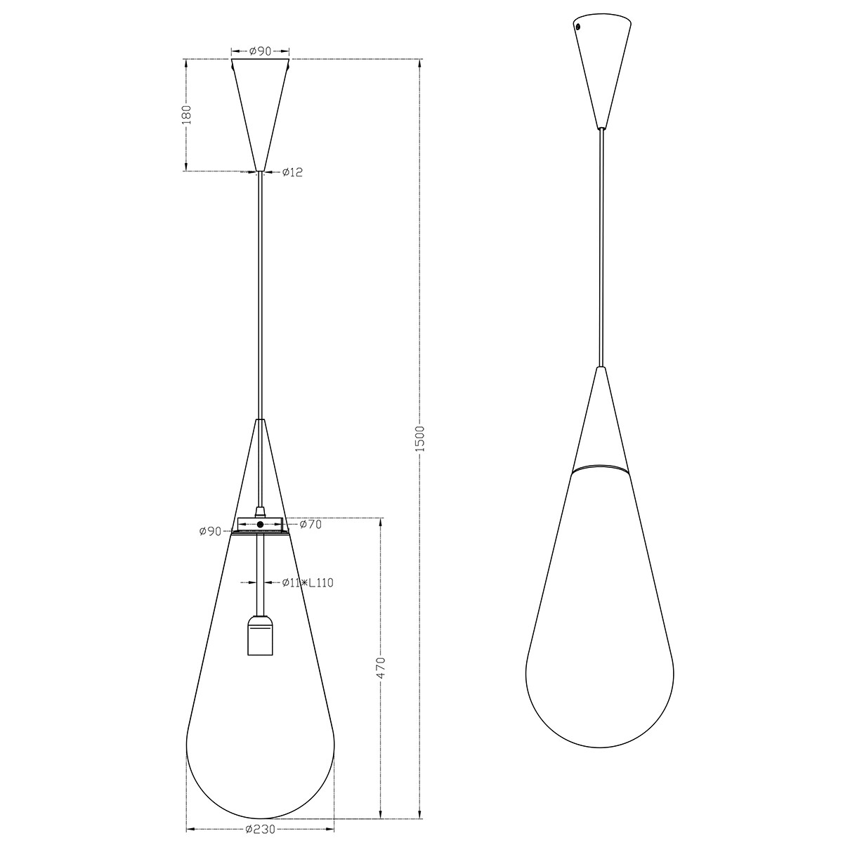 LED Hanglamp - Trion Renny - 4W - Warm Wit 3000K - Rond - Mat Chroom - Aluminium